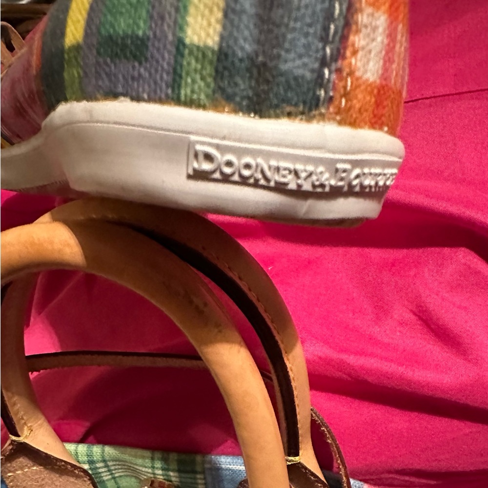 Dooney & Bourke Patchwork Crossbody Bag 13 x 7” & Flats SZ 9 plus Bonus wristlet - Picture 9 of 16